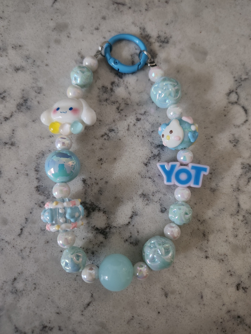 Baby Blue Character Beaded Charm
